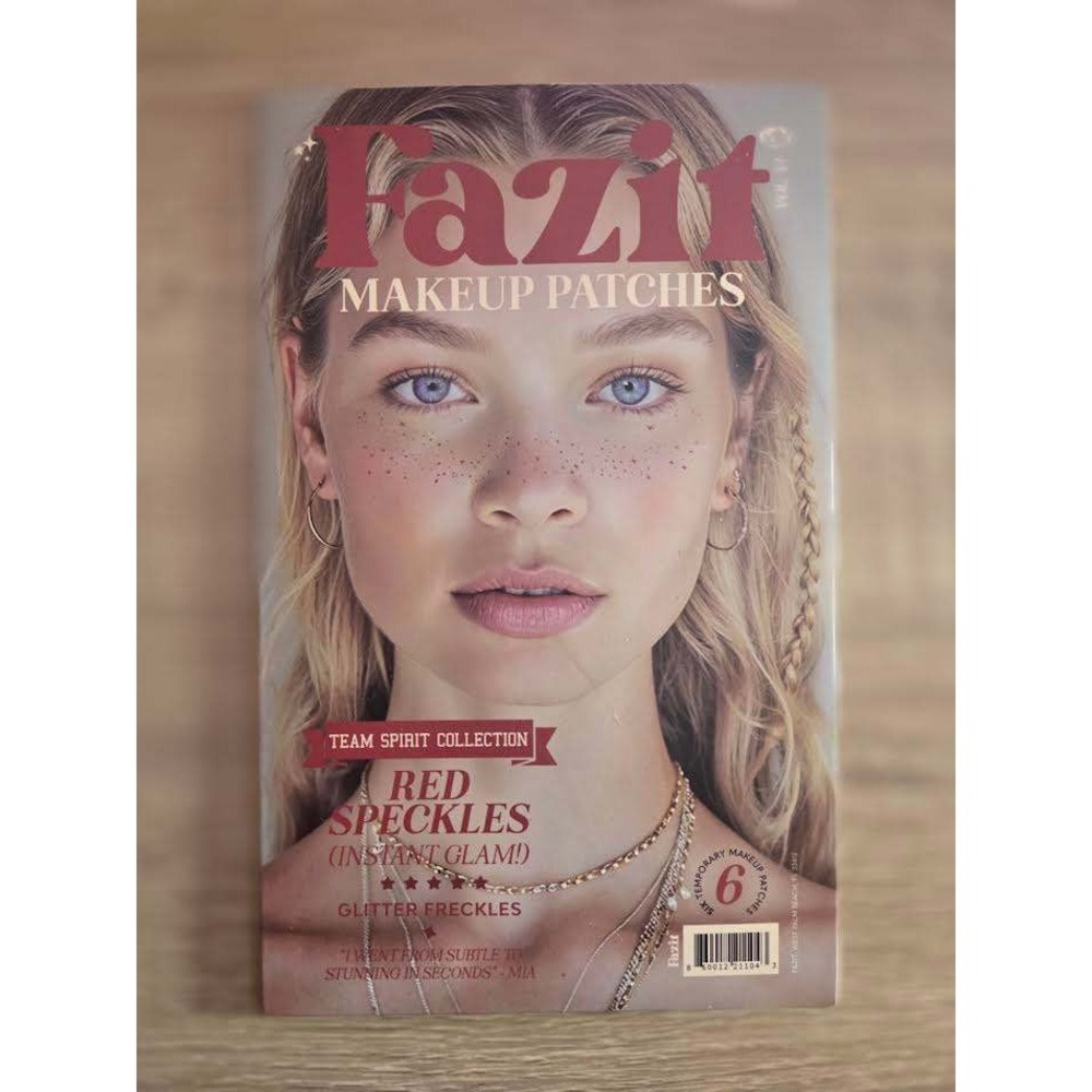Fazit Makeup Patches Red Sparkles Instant Glam Glitter Freckles Team‎ Spirit